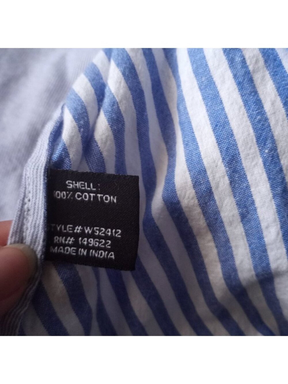 Walter Baker Blue Pinstriped Pattern Top - Picture 6 of 10